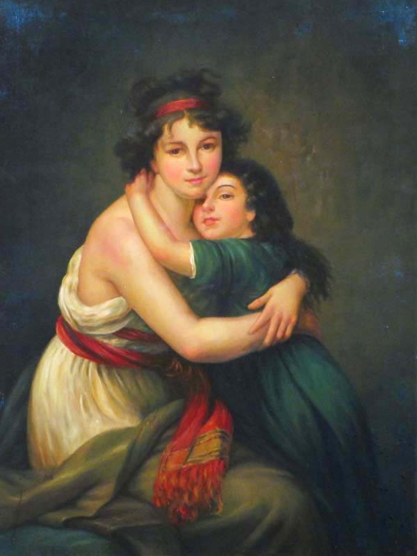 Vigee-Lebrun with her daughter.