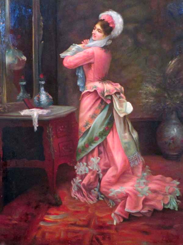 Lady in Pink dress 