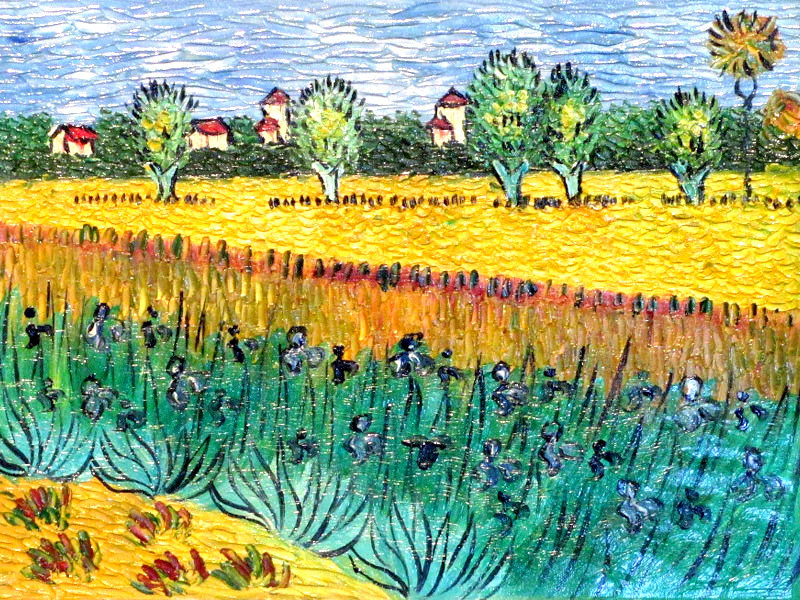 View Of Arles With Irises