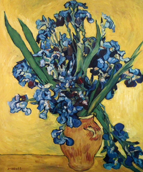 Irises, after Van Gogh by  Zhouwei 