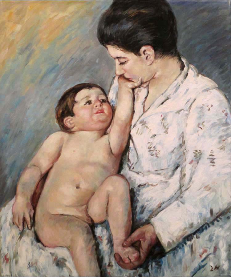 Mother and Child, Study of Mary Cassatt By Zhw
