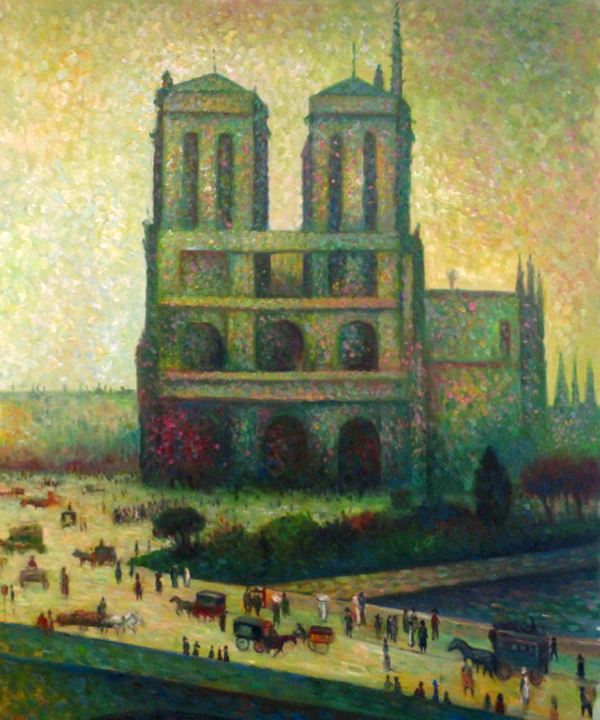  The Parliament,studying an old painting, by JW