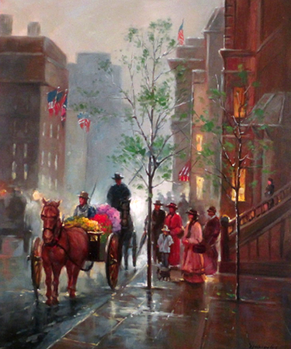 Flower cart，studying G. Harvey  by  Zhouwei 