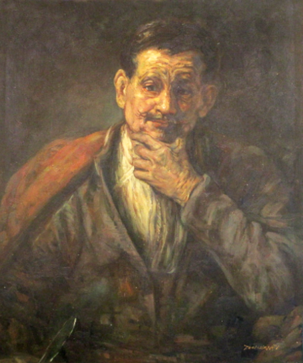 A man holding his chin,  by  Zhouwei 
