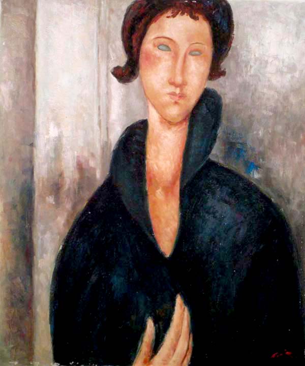 Woman with Blue Eyes by Amedeo Modigliani (Reproduction)