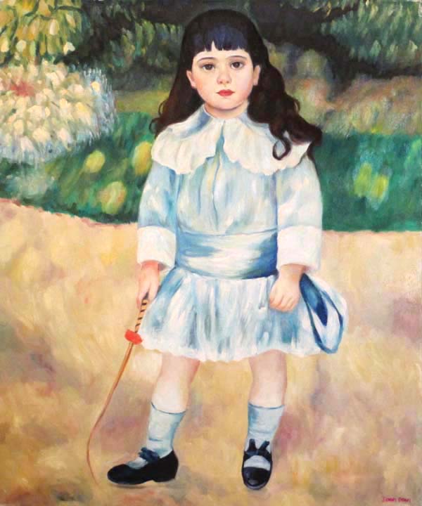 A girl,studying Renoir