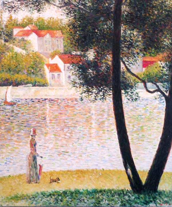 Studying Walking on The River Bank
