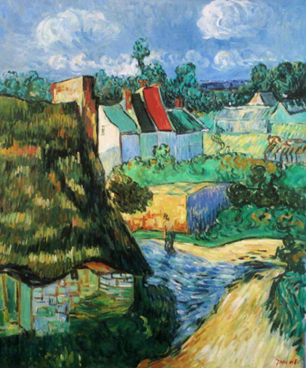 Village, Studying Van Gogh,    by  Zhouwei 