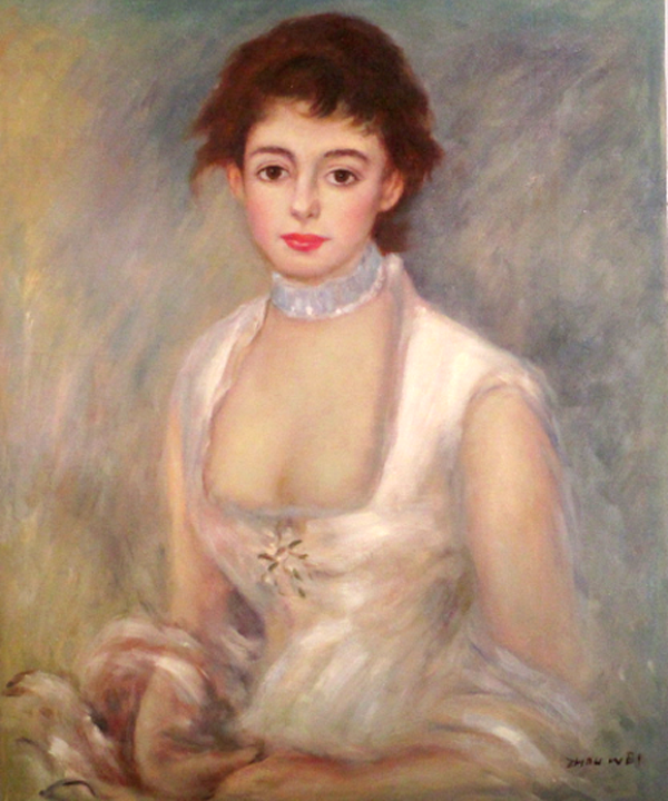 A portrait of a lady, after Monet,  by  Zhouwei 
