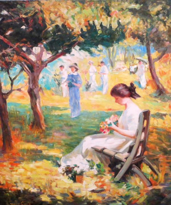 Women in the fruits garden