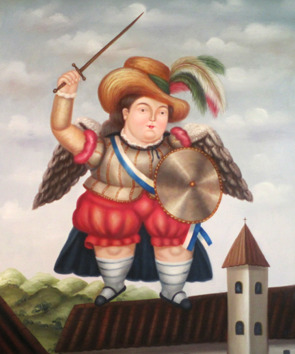 Archangel, studying Botero, by JW