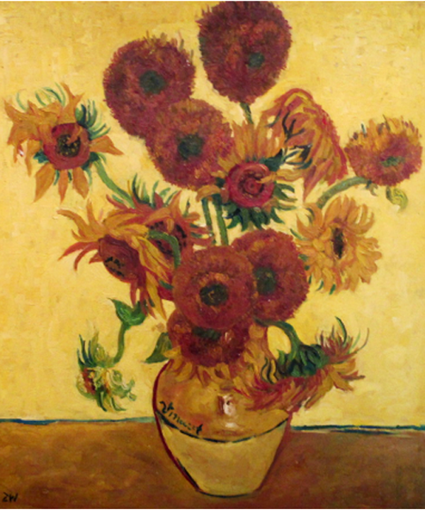 Sunflowers, after Van Gogh by  Zhouwei 