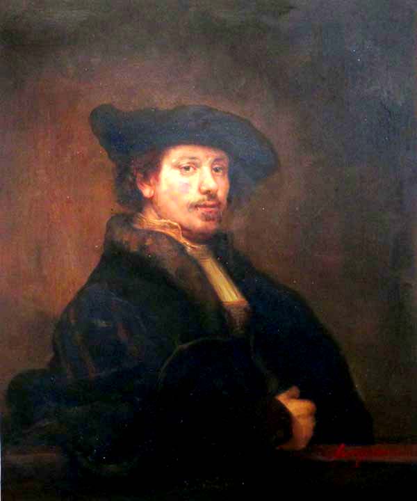 Portrait studying Rembrandt