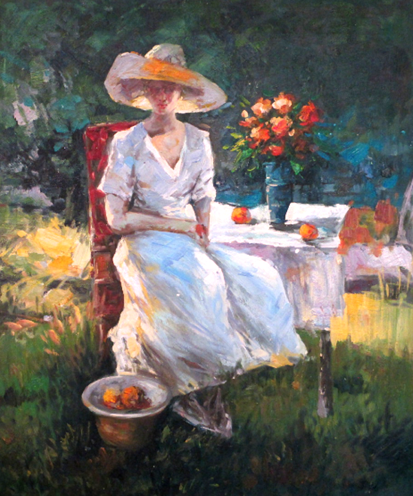Sitting in the Yard, by JW
