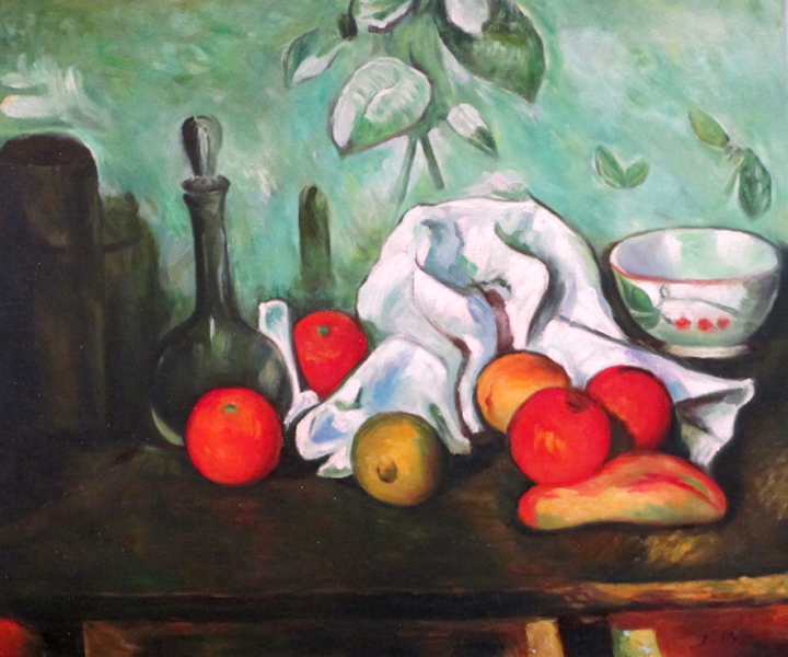 Still Life,studying Cezanne, by JW