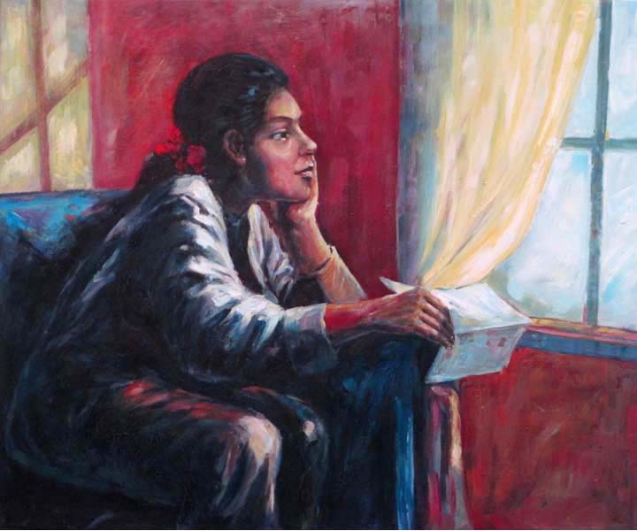 Reading A Letter, by JW
