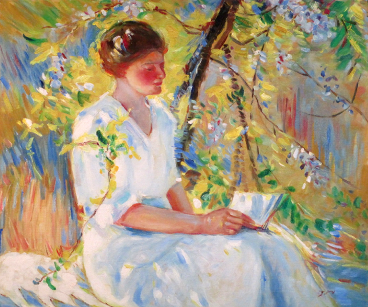 Reading and sunlight, by JW