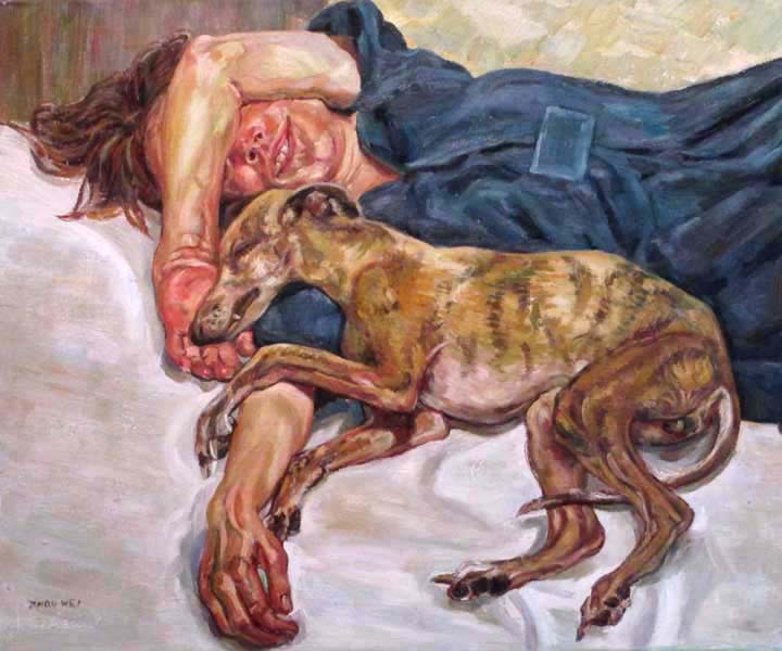 Man and Dog, after Freud