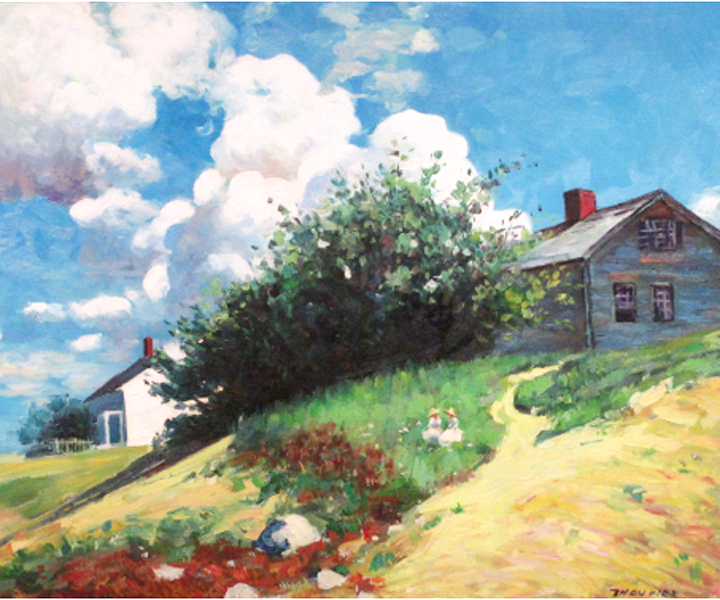 Houses on Hill   By  Zhw