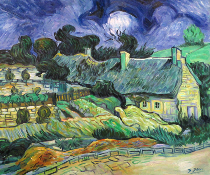 The cottage, studying Van Gogh, by JW