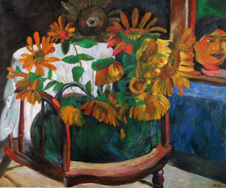 Sun Flower, after Cezanne by  Zhouwei 