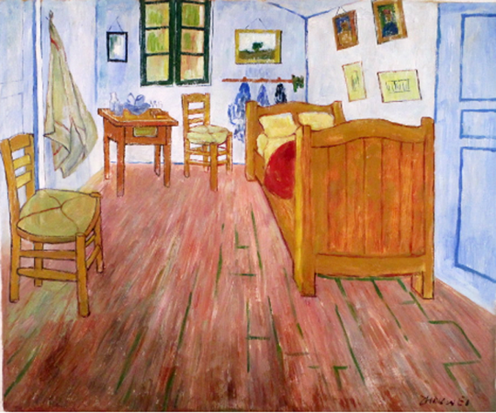 Bedroom in Arles, Study of Van Gogh (Reproduction)