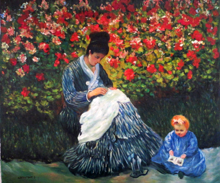 Mother and child, after Monet   