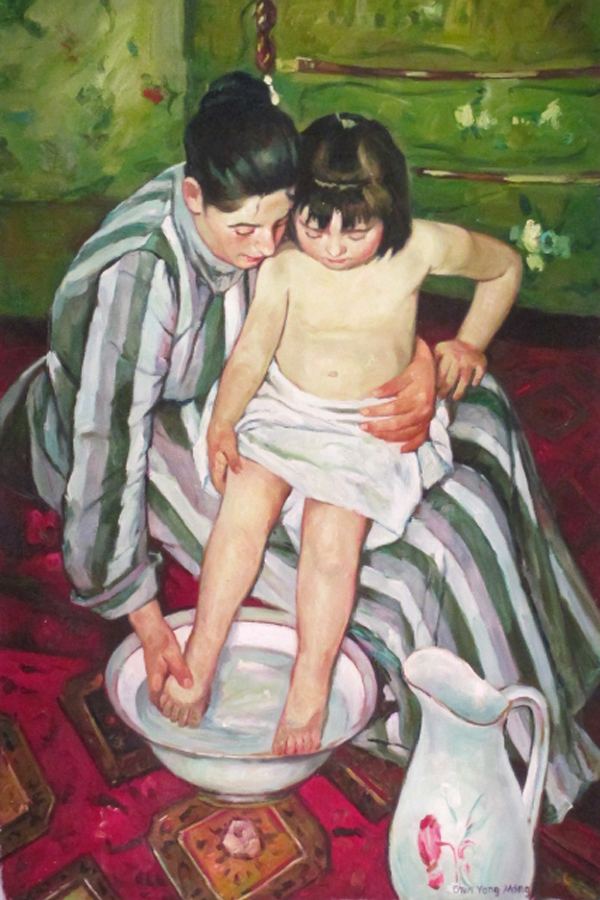 Mother and Child, Study of Mary Cassatt By CYM 