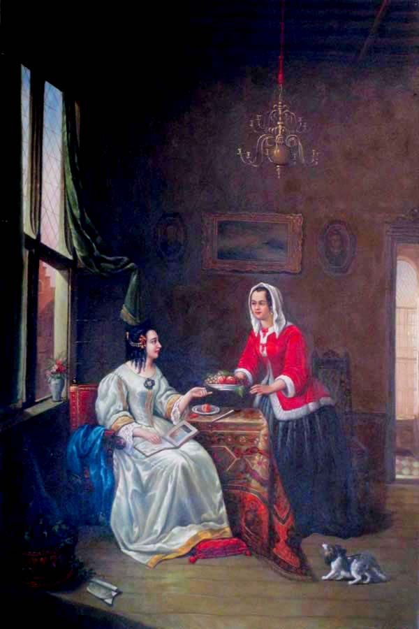 An old painting studying  