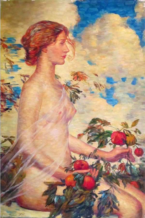 Holding apples 