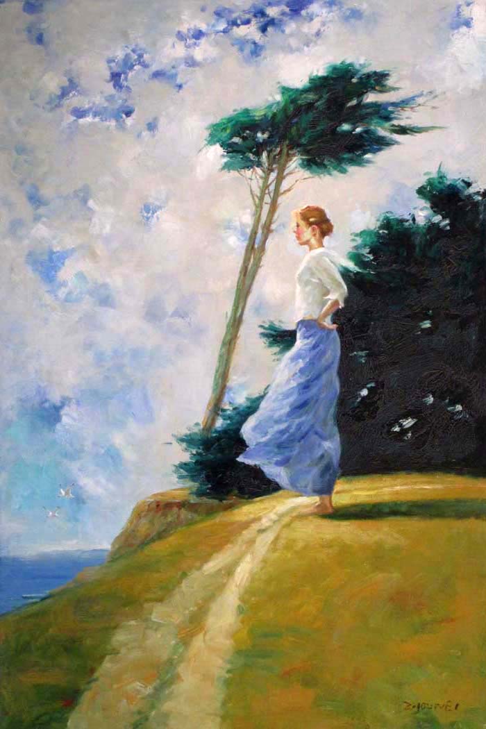 Woman overlooking the sea  