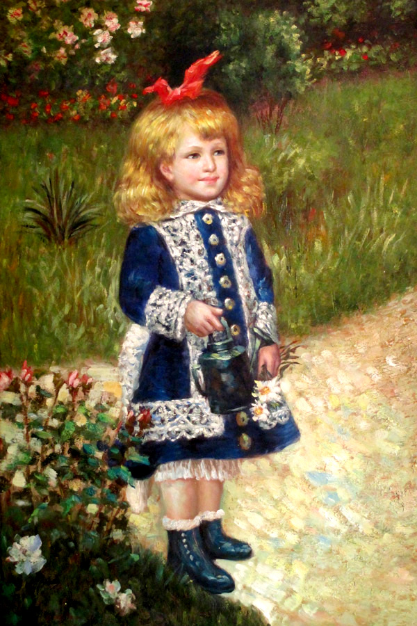 A Girl With A Watering Can Reproduction Auguste Renoir 