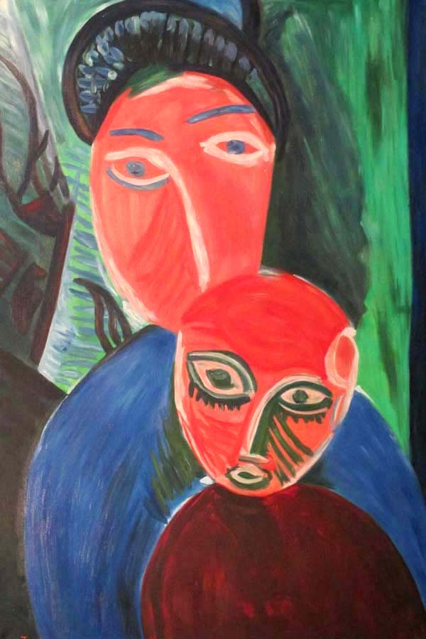 Mother and Child, studying P.Picasso, by JW