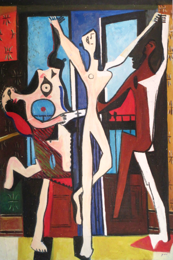Three Dancers, studying Pablo Picasso, by JW