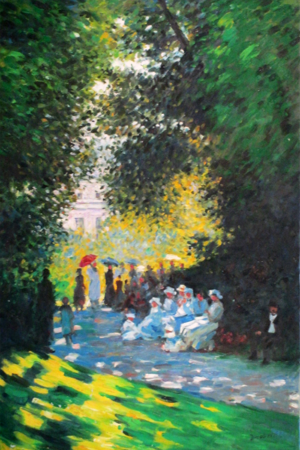 Picnic party,studying Monet,   by  Zhouwei 