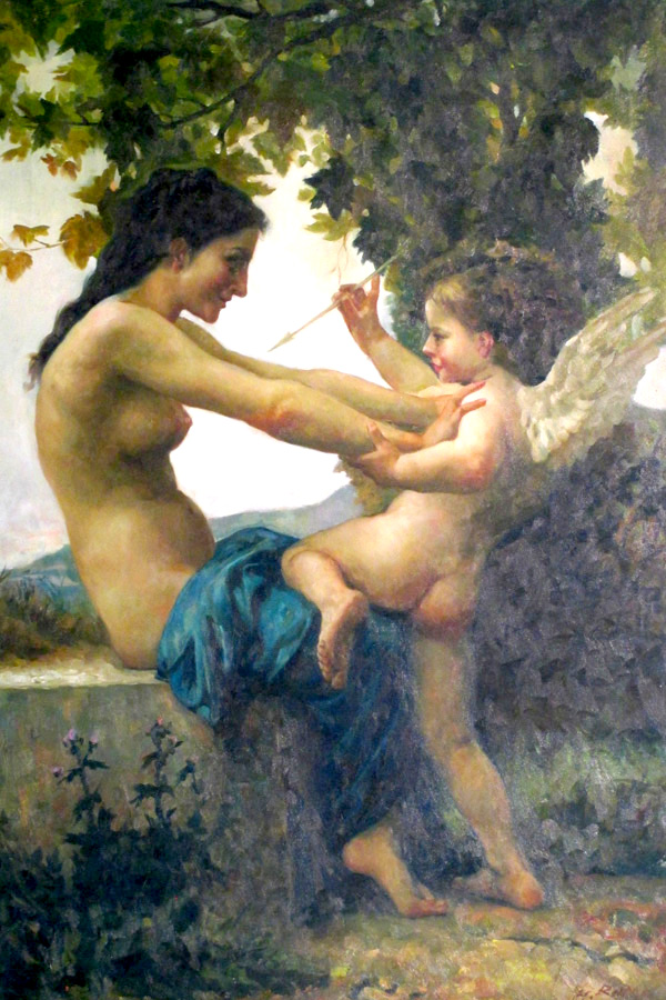 Young Girl Defending Herself against Eros 