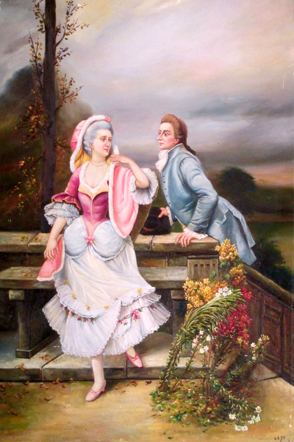 Studying old painting, by Liyi