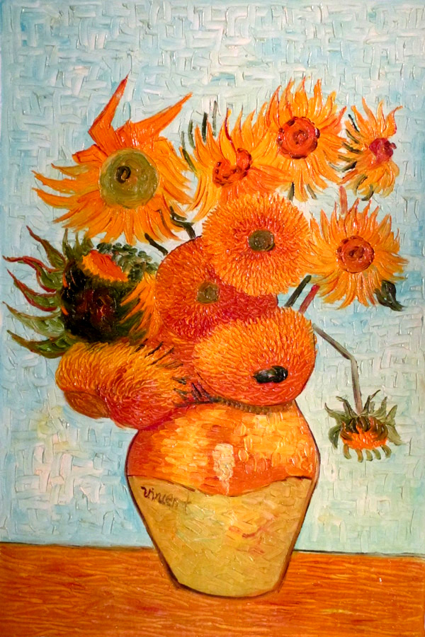 Sunflowers Studying Van Gogh