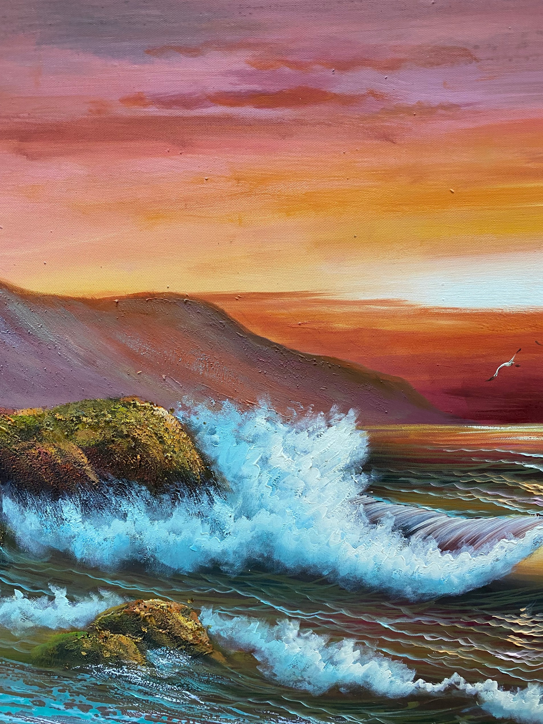 Seascape with Sunset Glow