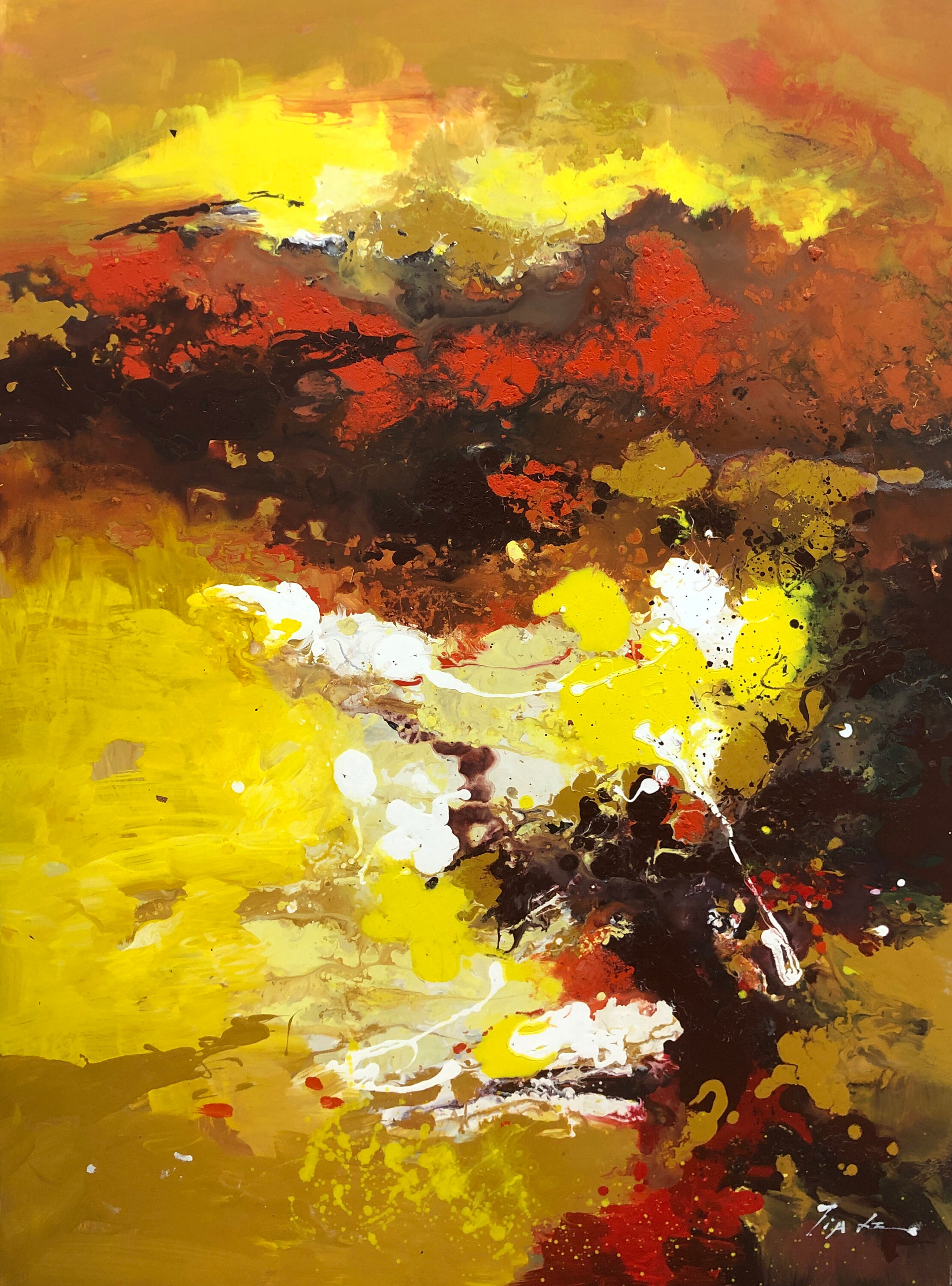 Fire Color Splash Painting