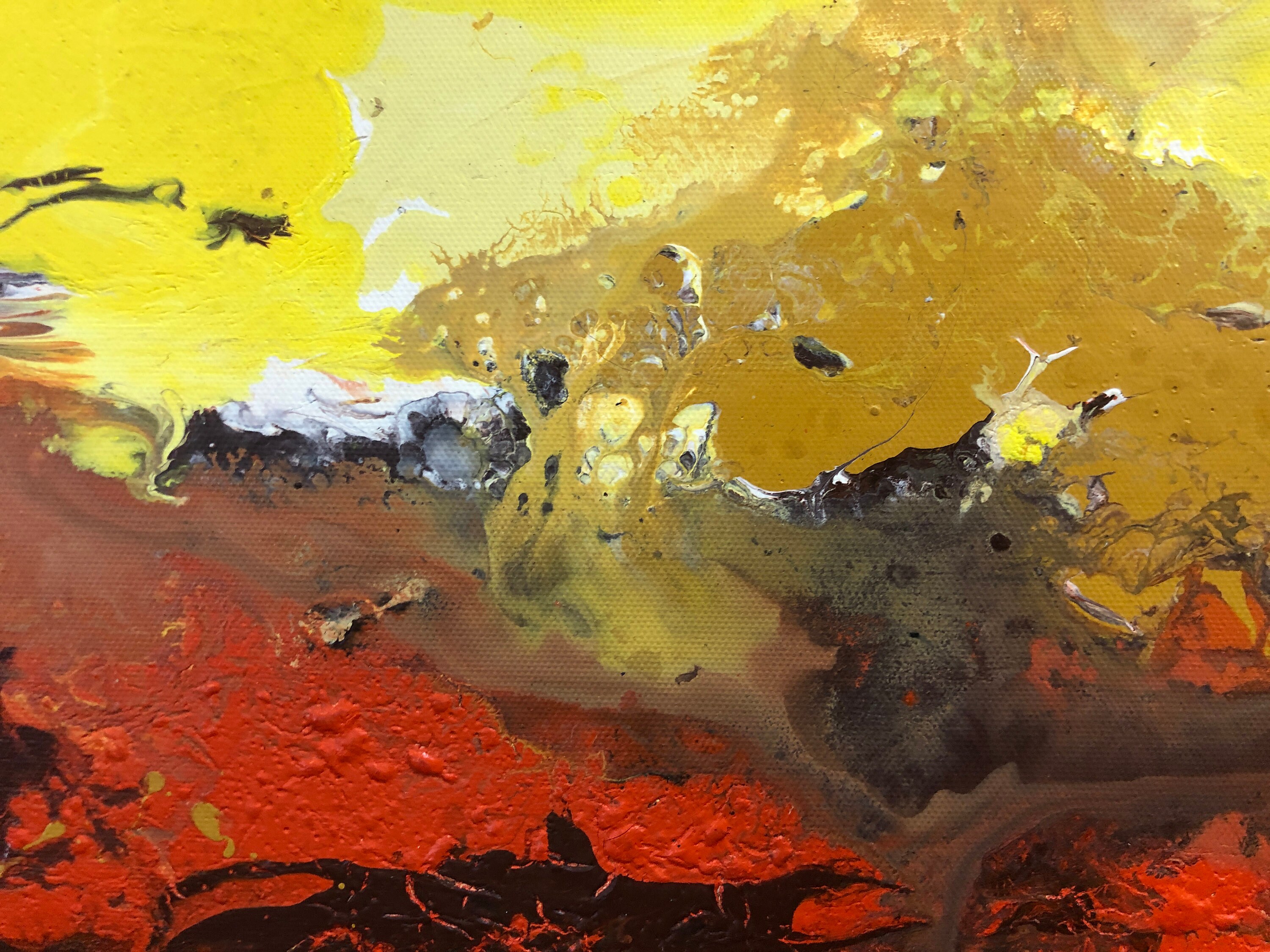 Fire Color Splash Painting