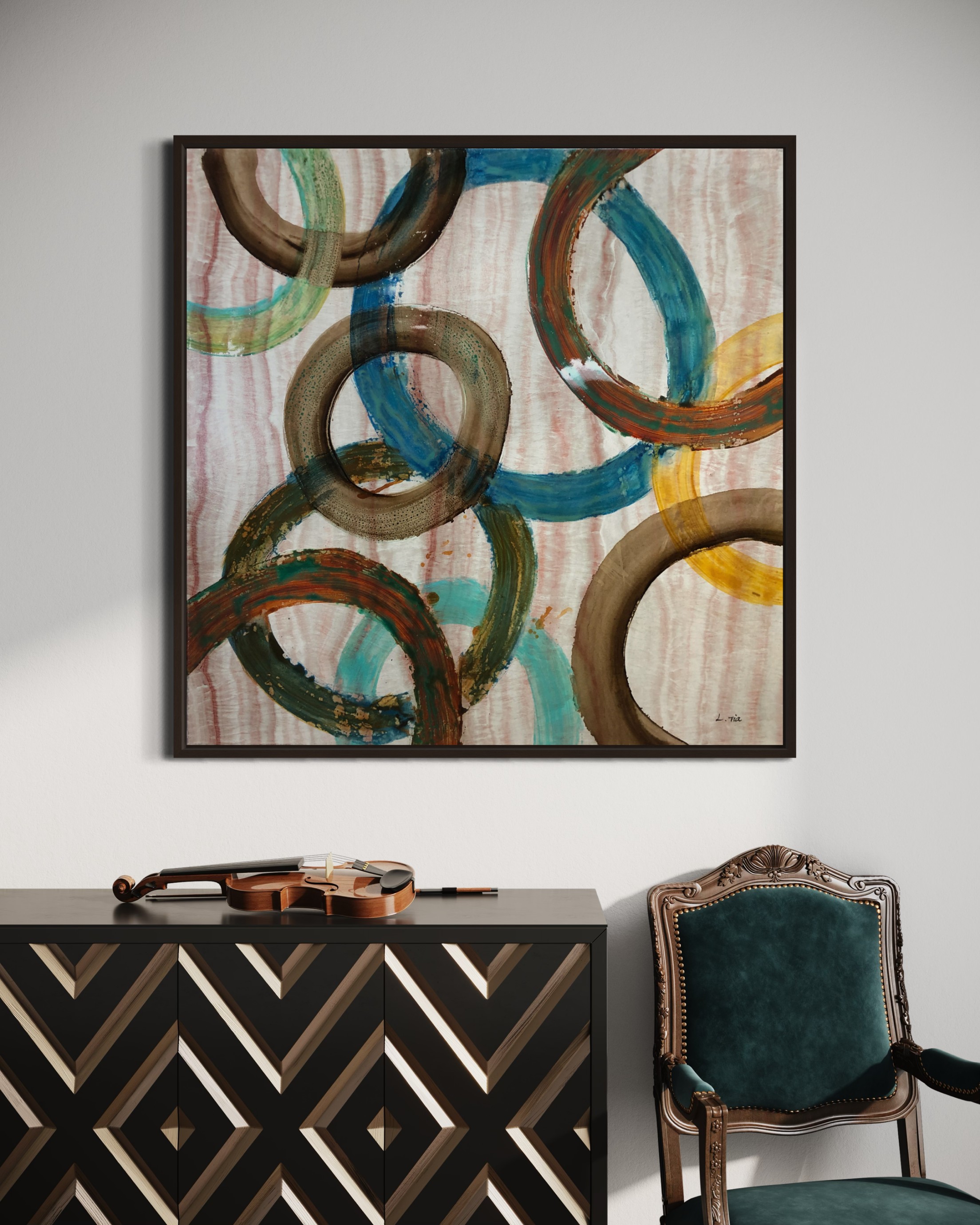 Abstract Rings Painting