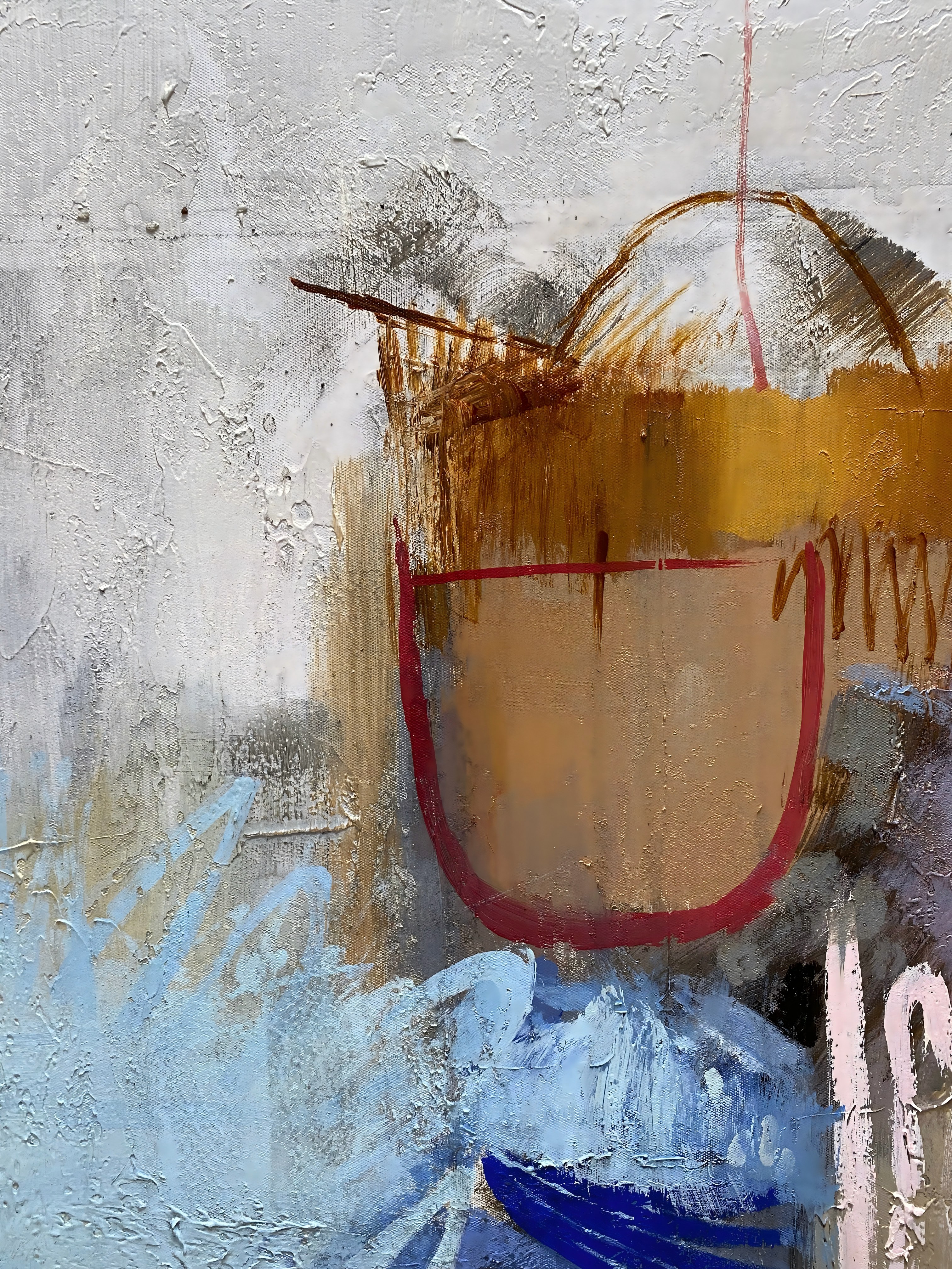 Gestural Layers with Blue Center