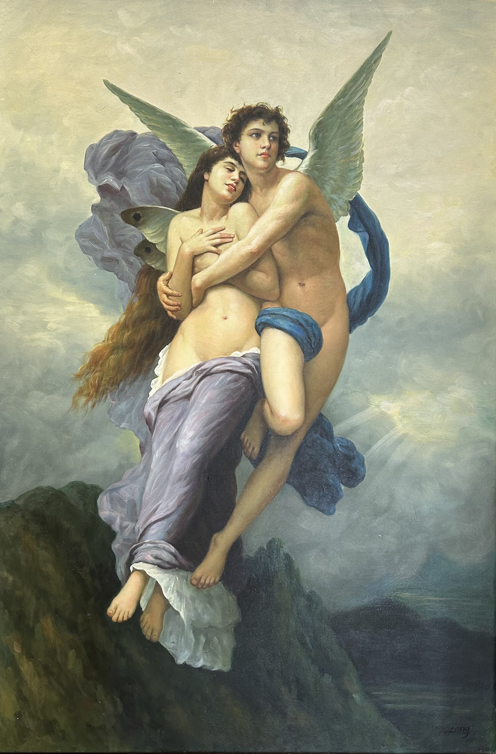 le ravissement de psyche, studing William Bouguereau by  Zhouwei