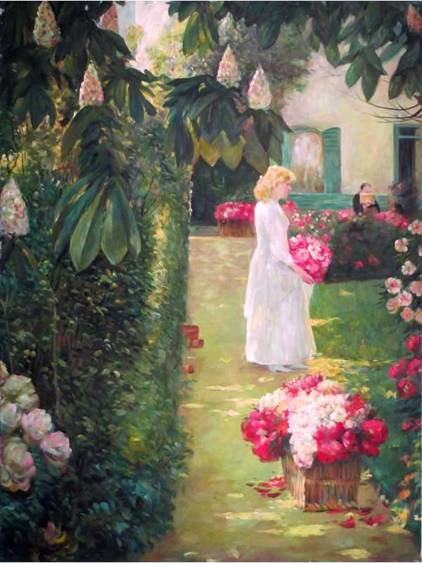 Woman with flower,  by  Zhouwei 