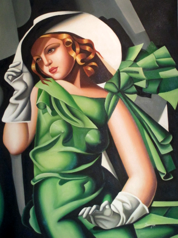 Young lady in green