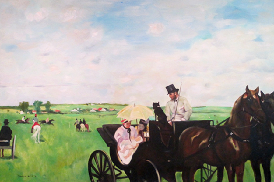 Go to Fair, studying Manet ,   by  Zhouwei 