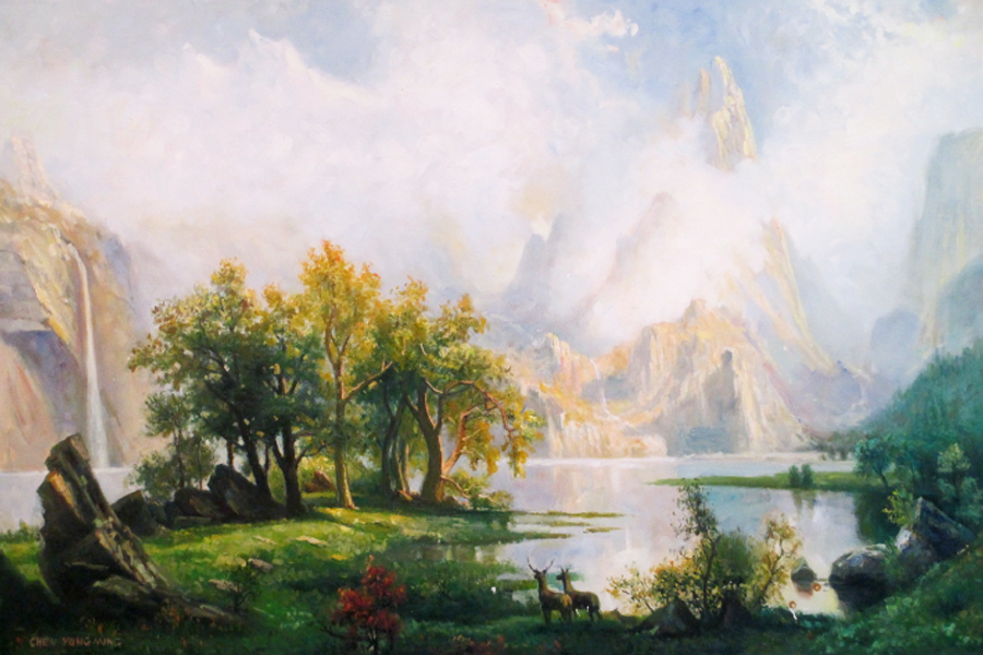 Studying An old painting
