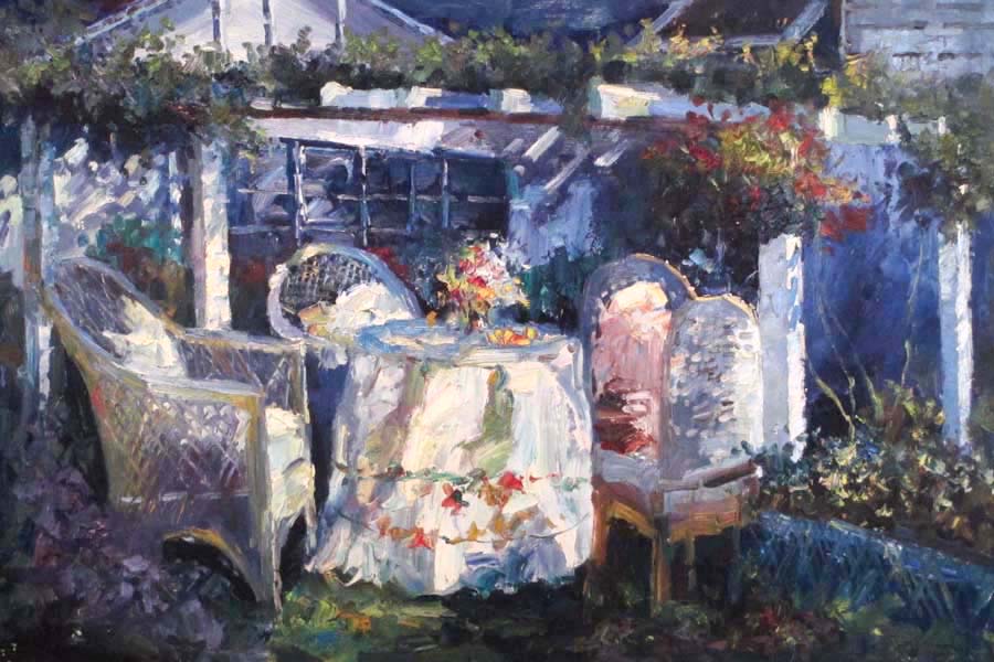 Garden table, by JW