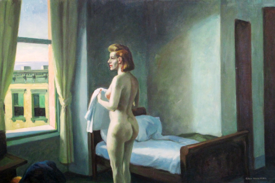   After Bath,  Studying Hopper, 